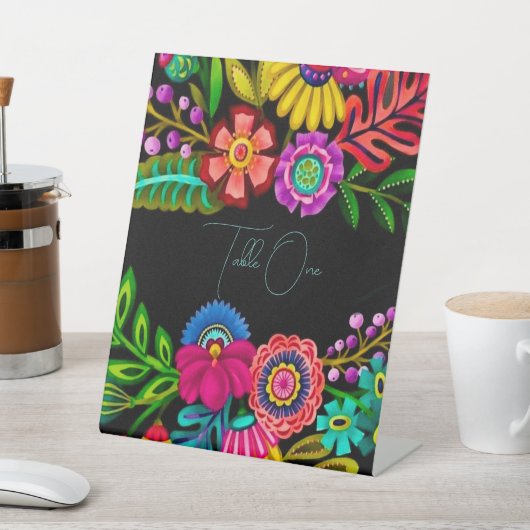 Hochzeitsfeiern in Mexiko-Tischnummern Sockelschild (In SItu)