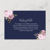 Hochzeitsfeiern in Navy Blue & Rose Gold Begleitkarte (Vorderseite)