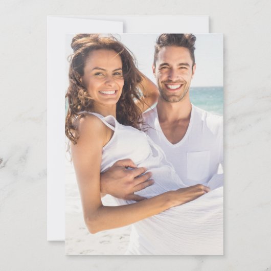 Hochzeitsfeiern in Navy Blue und Gold Script Art D Save The Date (Rückseite)