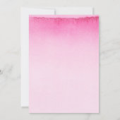 Hochzeitsfeiern in Rosa Einladung (Rückseite)