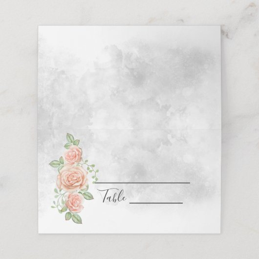 Hochzeitsfeiern in Rosa Platzkarten (Außenseite Aufgefaltet)