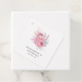 Hochzeitsfeiern in Rosa, Silber und Weiß Geschenkanhänger (Beispiel)