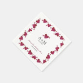 Hochzeitsfeiern in Roten Herzen der Liebe Serviette (Ecke)