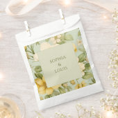Hochzeitsfeiern in sanften grünen und beigen Blume Geschenktütchen (Ausgeschnitten)