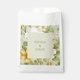 Hochzeitsfeiern in sanften grünen und beigen Blume Geschenktütchen