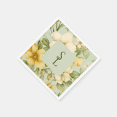 Hochzeitsfeiern in sanften grünen und beigen Blume Serviette (Ecke)