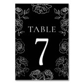 Hochzeitsfeiern in Schwarz-Weiß-Frankreich Tischnummer (Vorderseite)