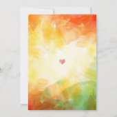 Hochzeitsfeiern in Wasserfarbe Einzigartige modern Einladung (Rückseite)