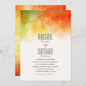 Hochzeitsfeiern in Wasserfarbe Einzigartige modern Einladung (Vorne/Hinten)