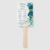 Hochzeitsfeiern mit Aquamariner Wasserfarbe und Go Fächer (Rückseite)