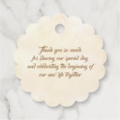 Hochzeitsfeiern mit Aquarellfarben Geschenkanhänger (Rückseite)