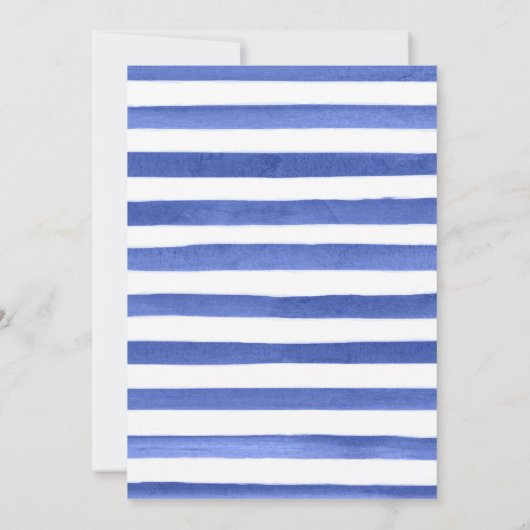 Hochzeitsfeiern mit Blau und Gelb Einladung (Rückseite)