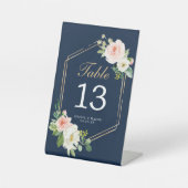 Hochzeitsfeiern mit blauem Gold Sockelschild (Vorderseite)