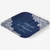 Hochzeitsfeiern mit blauem, rustikalem Holz Pappteller (Gewinkelt)