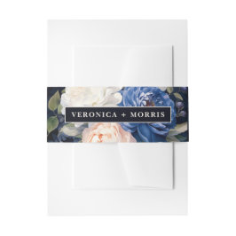 Hochzeitsfeiern mit blauem und düsterblütigem Rosa Einladungsbanderole