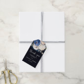 Hochzeitsfeiern mit blauem und düsterblütigem Rosa Geschenkanhänger (Mit Garn)