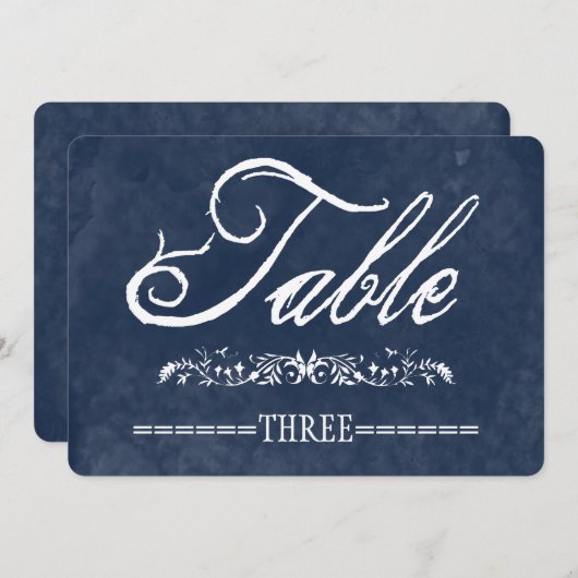 Hochzeitsfeiern mit blauem Wasser - Tischnummern (Vorne/Hinten)