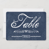 Hochzeitsfeiern mit blauem Wasser - Tischnummern (Vorderseite)