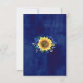 Hochzeitsfeiern mit blauen Blumenblumen RSVP Karte (Rückseite)