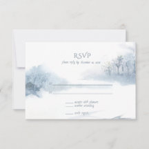 Hochzeitsfeiern mit blauen und weißen Wasserfarben