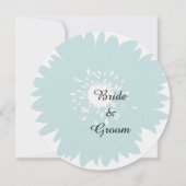 Hochzeitsfeiern mit Blauer Einfachheit der Blume Einladung (Rückseite)