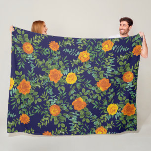 Hochzeitsfeiern mit Blauer Rose und Orangen Fleecedecke
