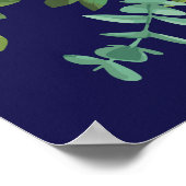 Hochzeitsfeiern mit Blauer Rose und Orangen Poster (Ecke)