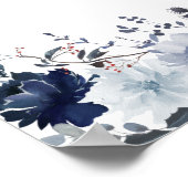 Hochzeitsfeiern mit Blauer und Navy 2 Poster (Ecke)