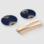 Hochzeitsfeiern mit Blue und Gold Watercolor Fächer (Non-assembled)