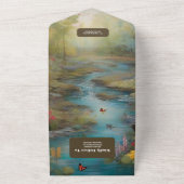 Hochzeitsfeiern mit Blumen All In One Einladung (Außenbereich)