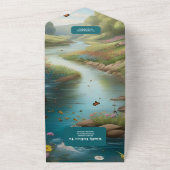 Hochzeitsfeiern mit Blumen All In One Einladung (Außenbereich)