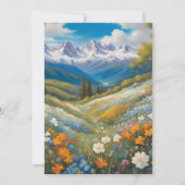 Hochzeitsfeiern mit Blumen Einladung (Rückseite)