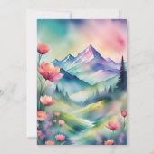 Hochzeitsfeiern mit Blumen Einladung (Rückseite)