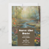 Hochzeitsfeiern mit Blumen Save The Date (Vorderseite)