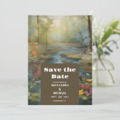 Hochzeitsfeiern mit Blumen Save The Date (Stehend Vorderseite)