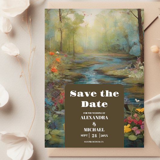 Hochzeitsfeiern mit Blumen Save The Date