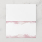 Hochzeitsfeiern mit Blush Watercolor-Platzkarten Platzkarte (Außenseite Aufgefaltet)