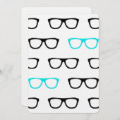 Hochzeitsfeiern mit Brille Einladung (Vorne/Hinten)