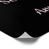 Hochzeitsfeiern mit Burgund und Rosa Blumen Poster (Ecke)