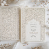 Hochzeitsfeiern mit Creme & White Lace Einladung