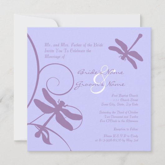 Hochzeitsfeiern mit dem Drachenflieger Einladung (Vorderseite)