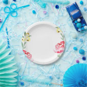 Hochzeitsfeiern mit floralen Wasserfarben - Teller (Party)