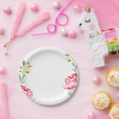 Hochzeitsfeiern mit floralen Wasserfarben - Teller (Party)