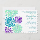 Hochzeitsfeiern mit floraler Flora und Fauna Einladung (Vorderseite)