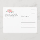 Hochzeitsfeiern mit geometrischem Kupfer speichern Ankündigungspostkarte (Rückseite)