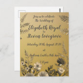 Hochzeitsfeiern mit glatter und leichter Blüte Postkarte (Vorne/Hinten)