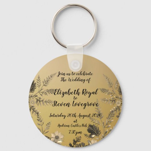 Hochzeitsfeiern mit glatter und leichter Blüte Schlüsselanhänger (Vorderseite)