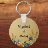 Hochzeitsfeiern mit glatter und leichter Blüte Schlüsselanhänger (Rückseite)