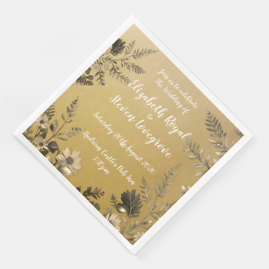 Hochzeitsfeiern mit glatter und leichter Blüte Serviette (Ecke)