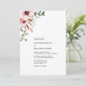 Hochzeitsfeiern mit Korallen und Grüner Wasserfarb Einladung (Stehend Vorderseite)